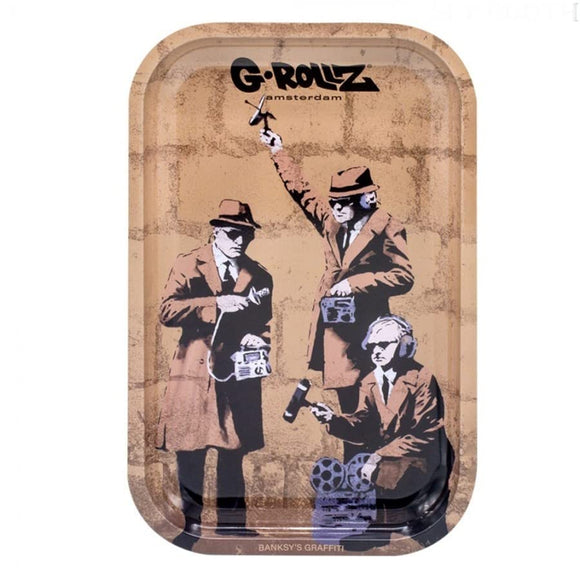 Bandeja Metal G-Rollz Média Banksys Grafitti Spy Booty 17,5x27,5cm