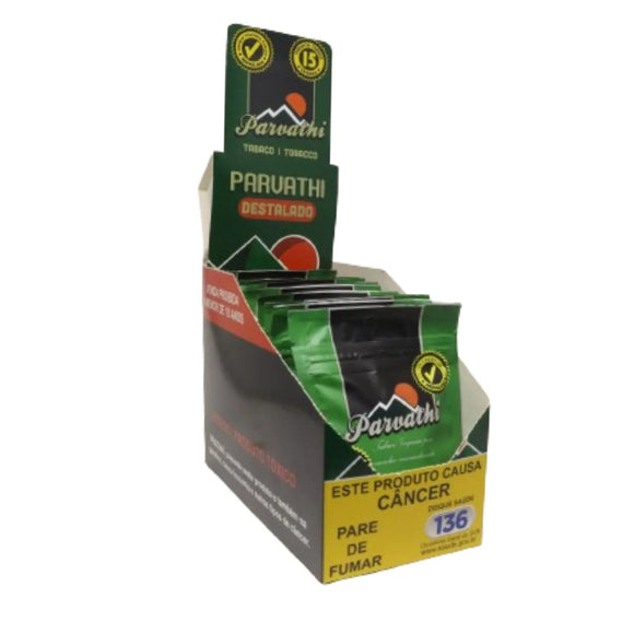 Tabaco Para Cigarro Parvathi Natural Desfiado 15g - Display c/ 10 unid