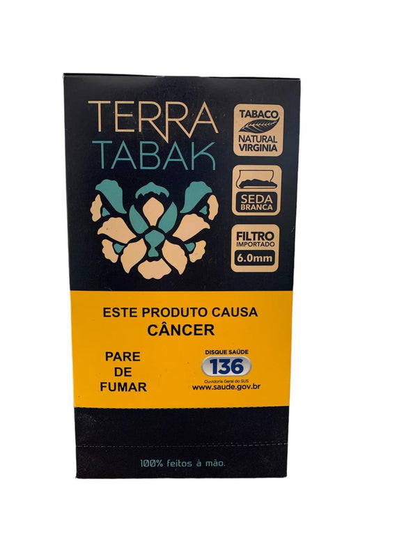 Tabaco Terra Tabak Enrolado na Seda Branca c/ Filtro (Display c/ 10 maços)