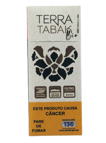 Tabaco Terra Tabak Enrolado na Seda Brown c/ Filtro Orgânico (Maço c/ 20un)