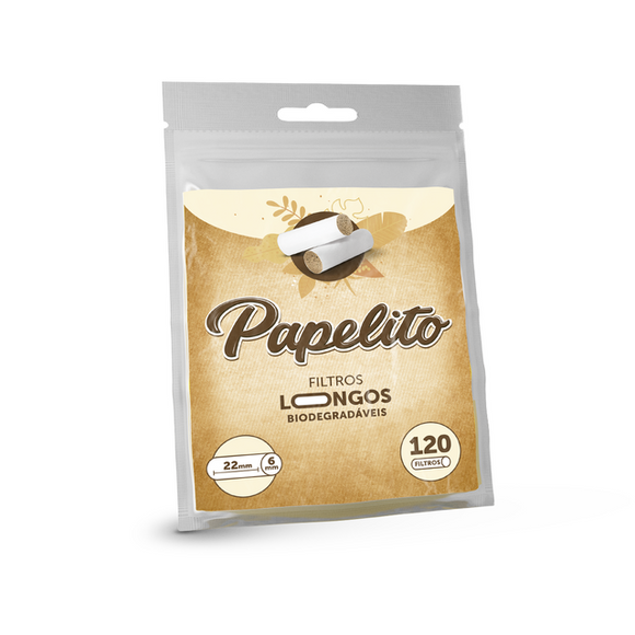 Filtro P/ Cigarro Papelito Bio Longo 22mm (Bag c/ 120)