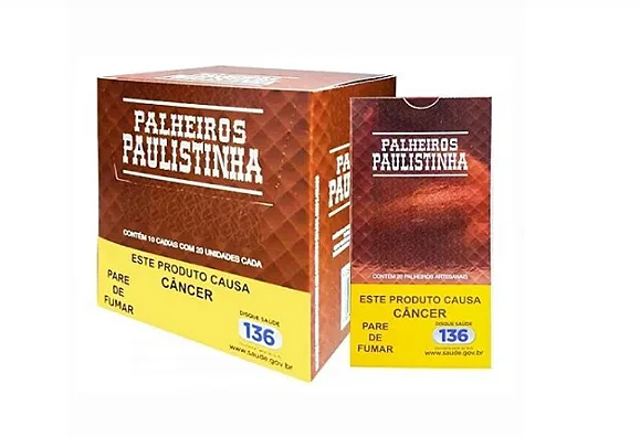 Palheiro Paulistinha Tradicional (Display c/ 10 maços)