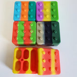 Container de Silicone Lego c/ 5 Divisórias Moon - Amarelo/Vermelho