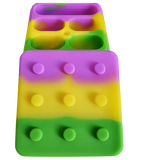 Container de Silicone Lego c/ 5 Divisórias Moon - Roxo/Amarelo/Verde