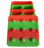 Container de Silicone Lego c/ 5 Divisórias Moon - Verde/Vermelho