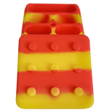 Container de Silicone Lego c/ 5 Divisórias Moon - Amarelo/Vermelho