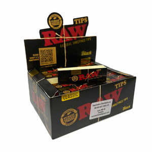 Caixa de Piteira De Papel Raw Classic Black - Display com 50