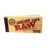 Caixa de Piteira De Papel Raw Perforated Wides Tips - Display com 50